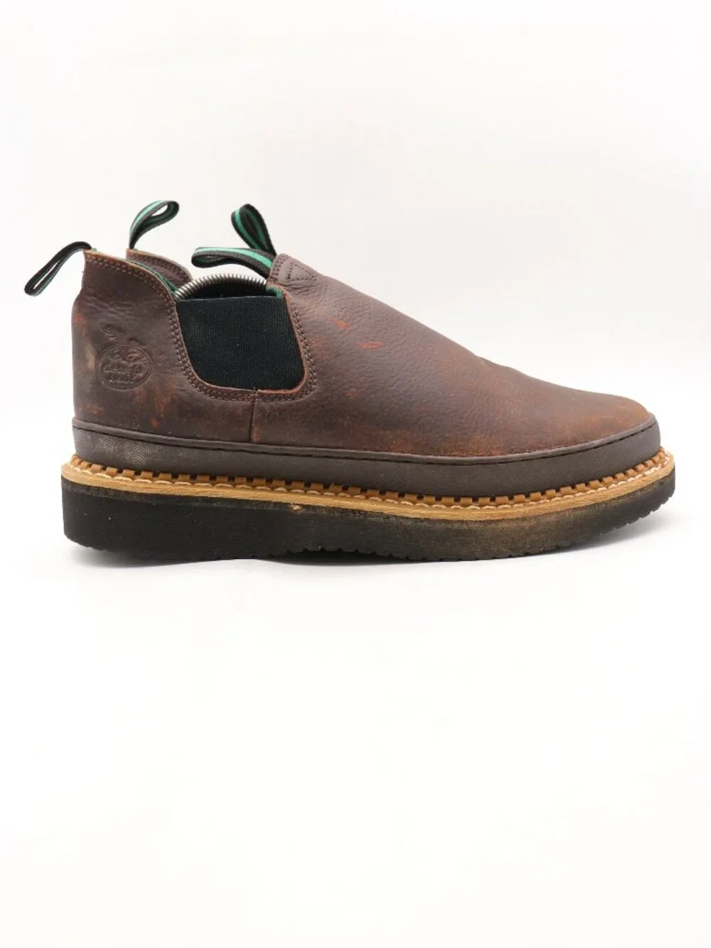 Georgia Giant Romeo Men's Size 11.5 W Work Shoes Boot Pull On Brown GR274